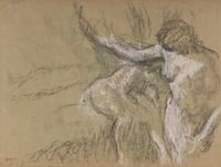 Baigneuses by Edgar Degas contemporary artwork works on paper, drawing