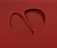 Curved Intersurface from Red by Paolo Scheggi contemporary artwork sculpture