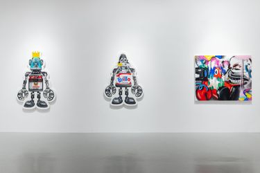 Exhibition view: Philip Colbert, JOURNEY TO THE LOBSTER PLANET, Whitestone Gallery, Singapore (6 January–3 March 2024). Courtesy Whitestone Gallery, Singapore.