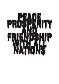 Peace Prosperity And Friendship With All Nations by Heman Chong contemporary artwork installation