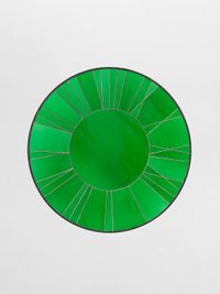 light green clock by Ugo Rondinone contemporary artwork sculpture