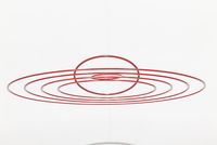 Circuconcentricos - Alu - Red by Elias Crespin contemporary artwork mixed media