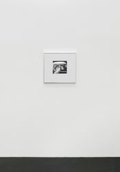 Exhibition view: Mathias Poledna, Untitled (circa 1963-1972) (2022). Archival pigment print on paper. 20.1 x 23 cm (48.2 x 53 x 2.3 cm framed). Fine Important Post War and Contemporary, Galerie Buchholz, Köln (12 May–18 June 2022). Courtesy Galerie Buchholz.