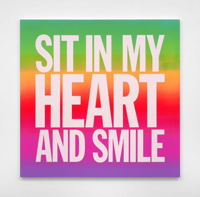 SIT IN MY HEART AND SMILE by John Giorno contemporary artwork