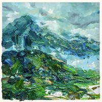 cold mist of singgalang mountain by Erizal As contemporary artwork painting, works on paper
