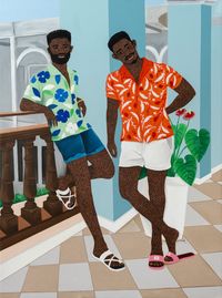 Friendship Is Normally A Sweet Responsibility, Not An Opportunity by Hamid Nii Nortey contemporary artwork painting