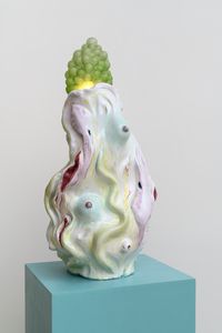 Candy venus and pink squid dream haemorrhoid table lamp by Zöe Williams contemporary artwork sculpture