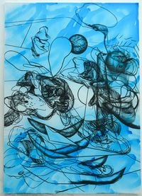 REGROUP by Christian Schwarzwald contemporary artwork painting, works on paper, drawing
