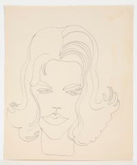 UNIDENTIFIED FEMALE by Andy Warhol contemporary artwork works on paper, drawing