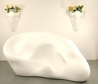 Ear Sofa and Nose Sconces by John Baldessari contemporary artwork sculpture