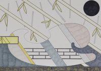 Bamboo and Rock by Jin Jinghong contemporary artwork works on paper