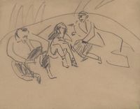 Erich Heckel, Fränzi und Max Pechstein in Moritzburg by Ernst Ludwig Kirchner contemporary artwork painting