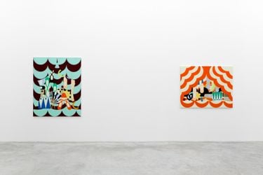 Exhibition view: Farah Atassi, Paintings, Almine Rech, Paris (5 September–3 October 2020). ©Farah Atassi. Courtesy the Artist and Almine Rech. Photo: Matt Bohli.