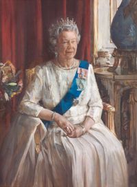 HM Queen Elizabeth II by Christian Furr contemporary artwork print