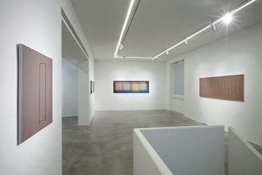 Exhibition view: Carlos Cruz-Diez, Colore come evento di spazi, Dep Art Gallery, Milan (9 October 2019–21 January 2019). Courtesy Dep Art Gallery.