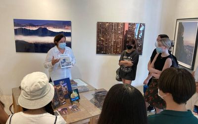 Exhibition view: Romain Jacquet-Lagréze, Thirty-six Views of Lion Rock 獅子山三十六景, Blue Lotus Gallery, Hong Kong (9 September–9 October 2022). Courtesy Blue Lotus Gallery.