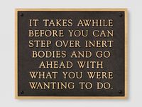 Living: It takes a while before you can... by Jenny Holzer contemporary artwork sculpture