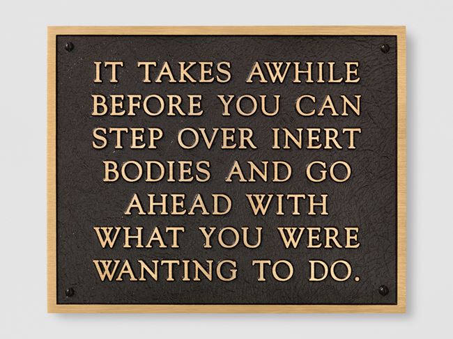 Living: It takes a while before you can... by Jenny Holzer contemporary artwork
