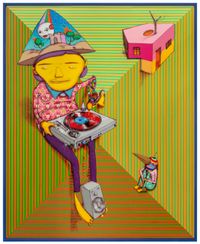 O canto do pássaro / The bird’s song by OSGEMEOS contemporary artwork painting, works on paper, sculpture, photography, print
