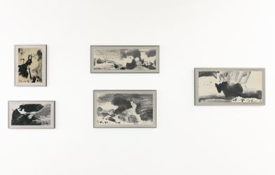 Exhibition view: Ho Kan, Geometric Calligraphy, Eli Klein Gallery, New York (2 October 2021–29 January 2022). Courtesy Eli Klein Gallery.