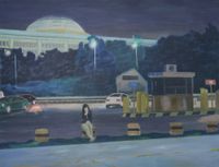 Night-Lit National Assembly of Korea by Dongwook Suh contemporary artwork painting