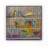 Birds in the cage by Yan Xinyue contemporary artwork painting