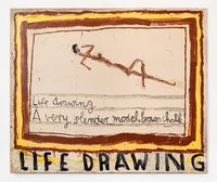 Long Brown Girl, Life Drawing by Rose Wylie contemporary artwork painting