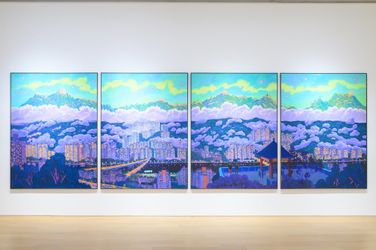 Exhibition view: Chow Chun Fei & Stephen Wong Chun Hei, A Mirage of a Shining City, Tang Contemporary Art, Hong Kong Central (2 May–10 June 2023). Courtesy Tang Contemporary Art.
