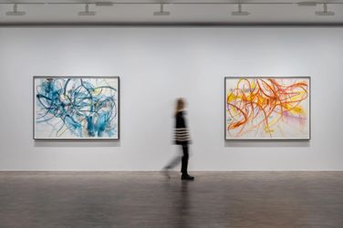Exhibition view: Nigel Cooke, Atlas with Butterfly, Pace Gallery, London (23 November 2022–7 January 2023). Courtesy Pace Gallery.