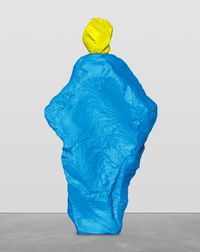 yellow blue monk by Ugo Rondinone contemporary artwork sculpture