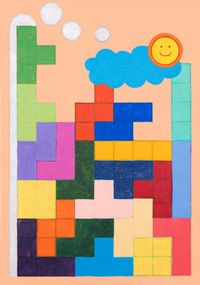 Tetris Apartment by MeeNa Park contemporary artwork painting