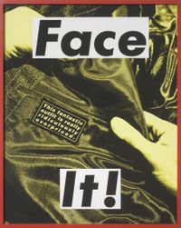 Face It (yellow) by Barbara Kruger contemporary artwork photography, print