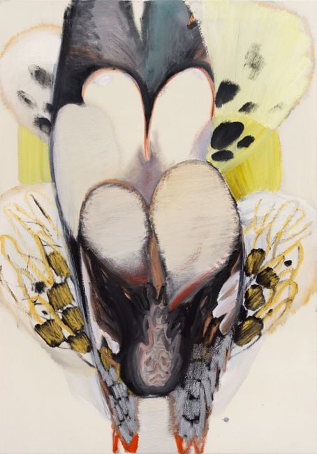 Wild boar swallowed butterfly by Yi Youjin contemporary artwork