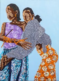 Hand In Hand II by Michael Gah contemporary artwork textile