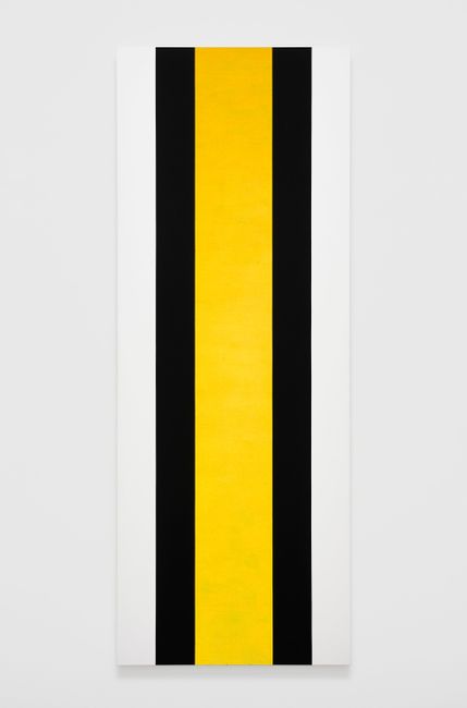 Untitled (Black/White/Yellow) by Mary Corse contemporary artwork