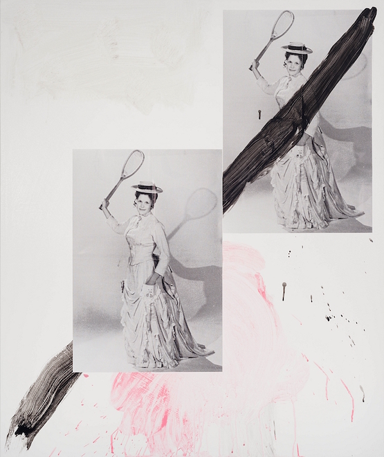 Minamikawa Shimon, Play, 2014. Acrylic on canvas, paper collage