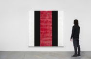 Untitled (White, Black, Red, Beveled) by Mary Corse contemporary artwork 2