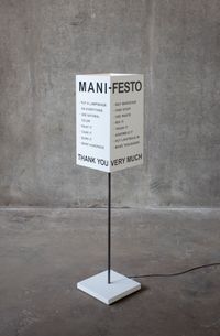 Mani-Festo Lamp by Atelier Van Lieshout contemporary artwork sculpture