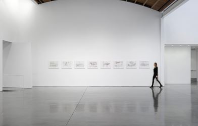Exhibition view: Gerhard Richter, Cage Paintings, Gagosian, Beverly Hills (3 December 2020–3 April 2021). © Gerhard Richter. Courtesy Gagosian. Photo: Jeff McLane.