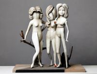 Three Graces by Cathie Pilkington contemporary artwork sculpture