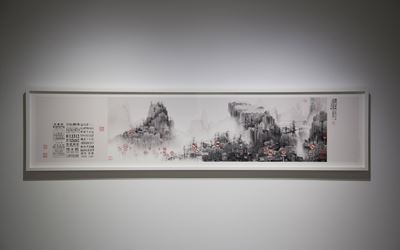 Exhibition view, Yang Yongliang, 'Fall into Oblivion', 2016, Pearl Lam Galleries, Singapore. Courtesy Pearl Lam Galleries.