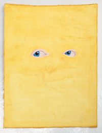 Yellow eyes by James Rielly contemporary artwork painting, works on paper