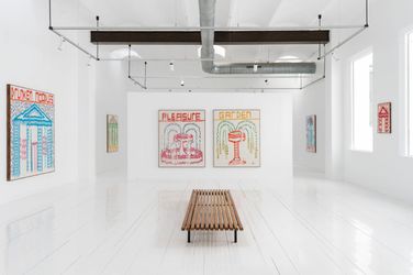 Exhibition view: Mark Corfield-Moore, Other Follies and Picnics, Alzueta Gallery, Séneca (1 July–3 September 2022). Courtesy Alzueta Gallery.
