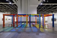Perpetual Discussion Platforms by Liam Gillick contemporary artwork sculpture