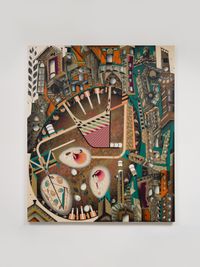 Sparkling City With Egg Monuments #5 by Lari Pittman contemporary artwork painting, works on paper, sculpture