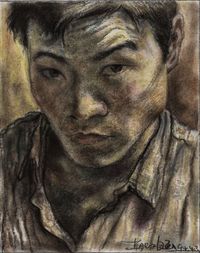 Self-portrait by Yin Zhaoyang contemporary artwork drawing