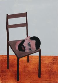 Chair with bust by Kiriakos Tompolidis contemporary artwork painting, works on paper, photography, print