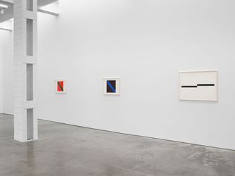 Exhibition view:  Carmen Herrera, Paintings on Paper, Lisson Gallery, New York (7 March–13 April 2024). Courtesy Lisson Gallery. 