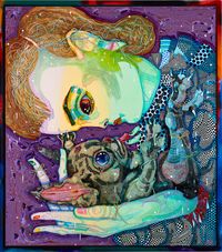 linger on by Del Kathryn Barton contemporary artwork painting