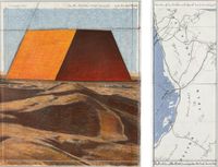 The Mastaba of Abu Dhabi (Project for United Arab Emirates) by Christo contemporary artwork works on paper, drawing, mixed media